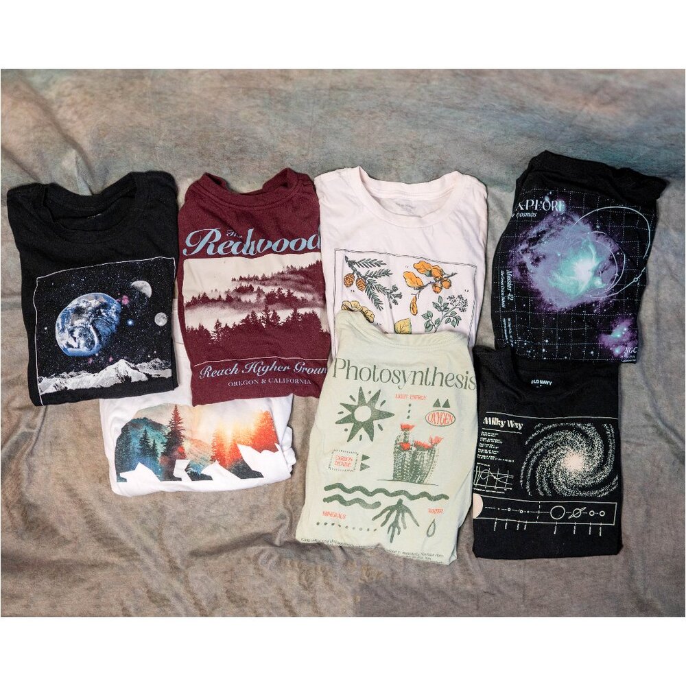 SALE Lot of 7 Old Navy Science Themed T-Shirts - Size Small Medium